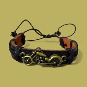 Harley Davidson Motorcycle Bracelet - Black - Unisex Biker Jewelry